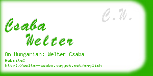 csaba welter business card